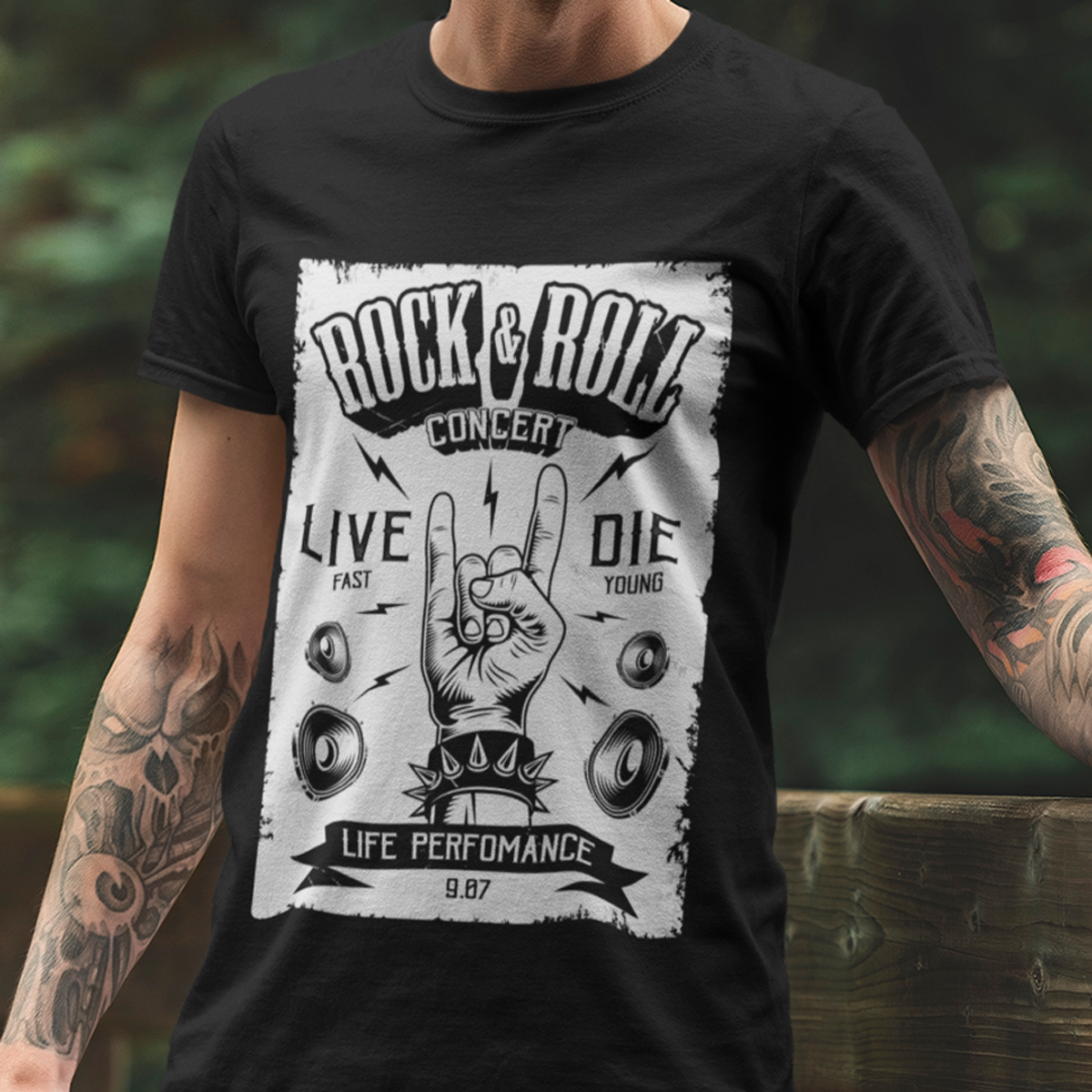 Nome do produto: CAMISA - ROCK & ROLL CONCERT