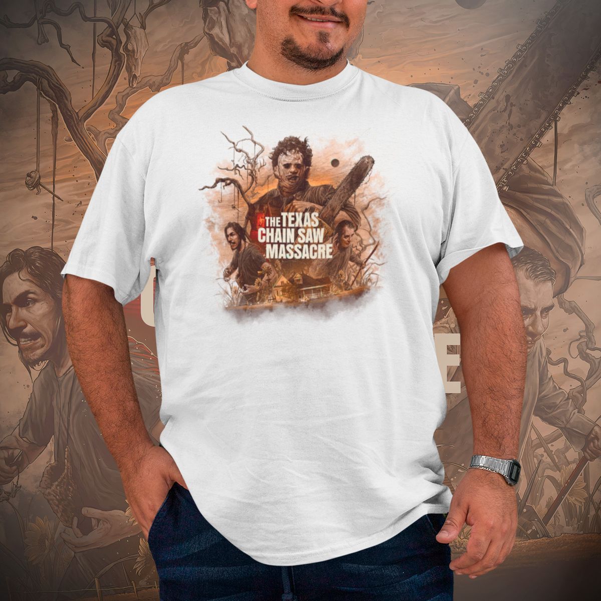 Nome do produto: T-shirt Plus Size Chainsaw Massacre I