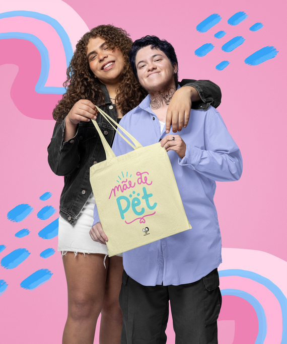 Ecobag - Mãe de Pet Rosa & Azul