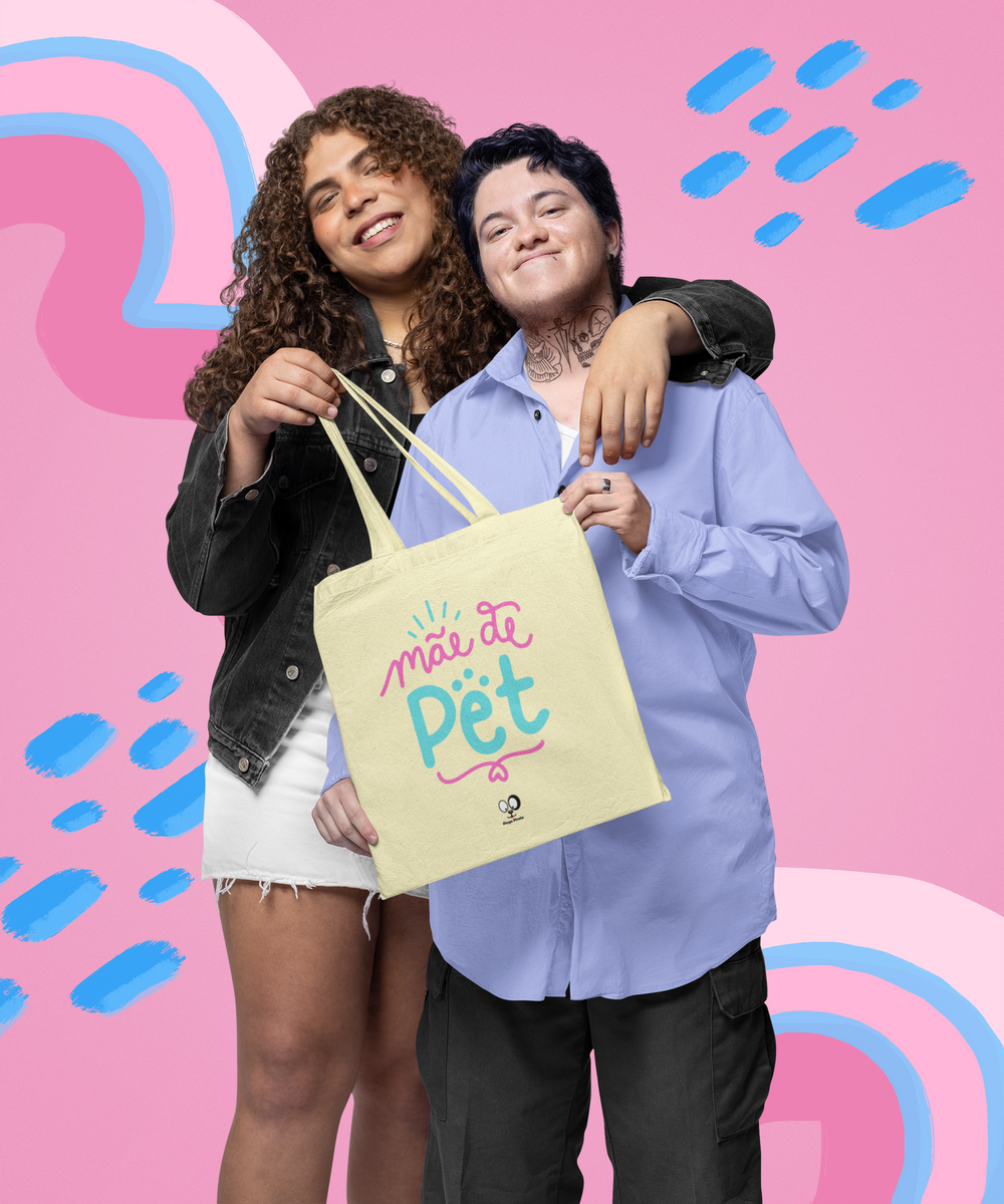 Nome do produto: Ecobag - Mãe de Pet Rosa & Azul