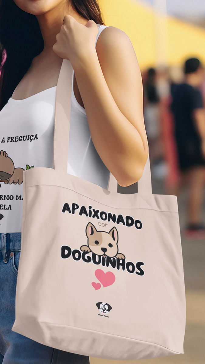 Nome do produto: Ecobag - Apaixonados por doguinhos