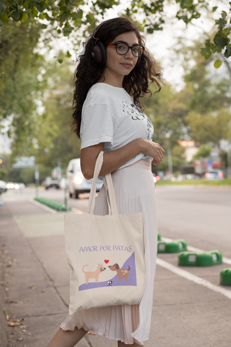 Nome do produto: Bolsa Ecobag - Amor por patas cães e gatos