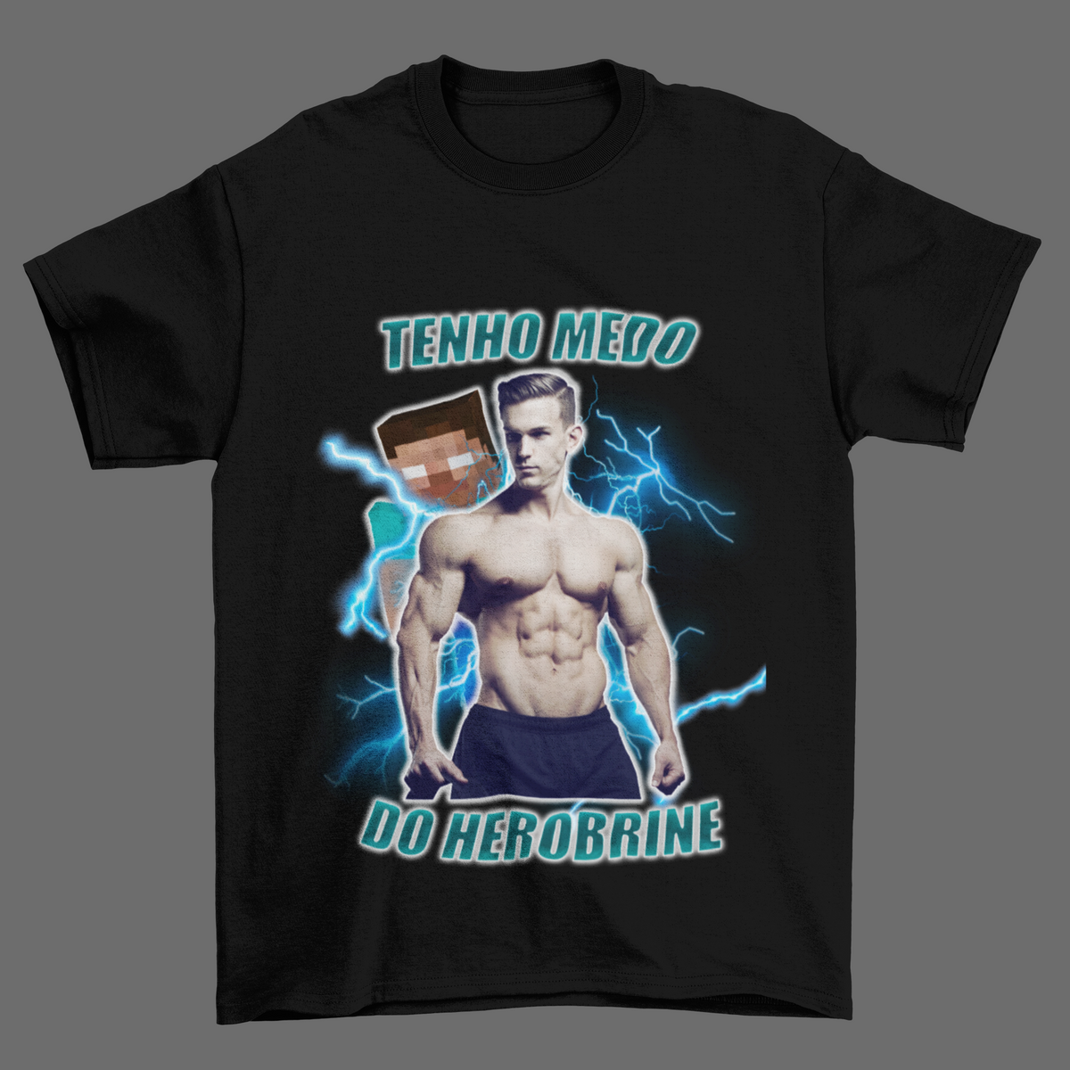 Nome do produto: Camiseta TENHO MEDO DO HEROBRINE