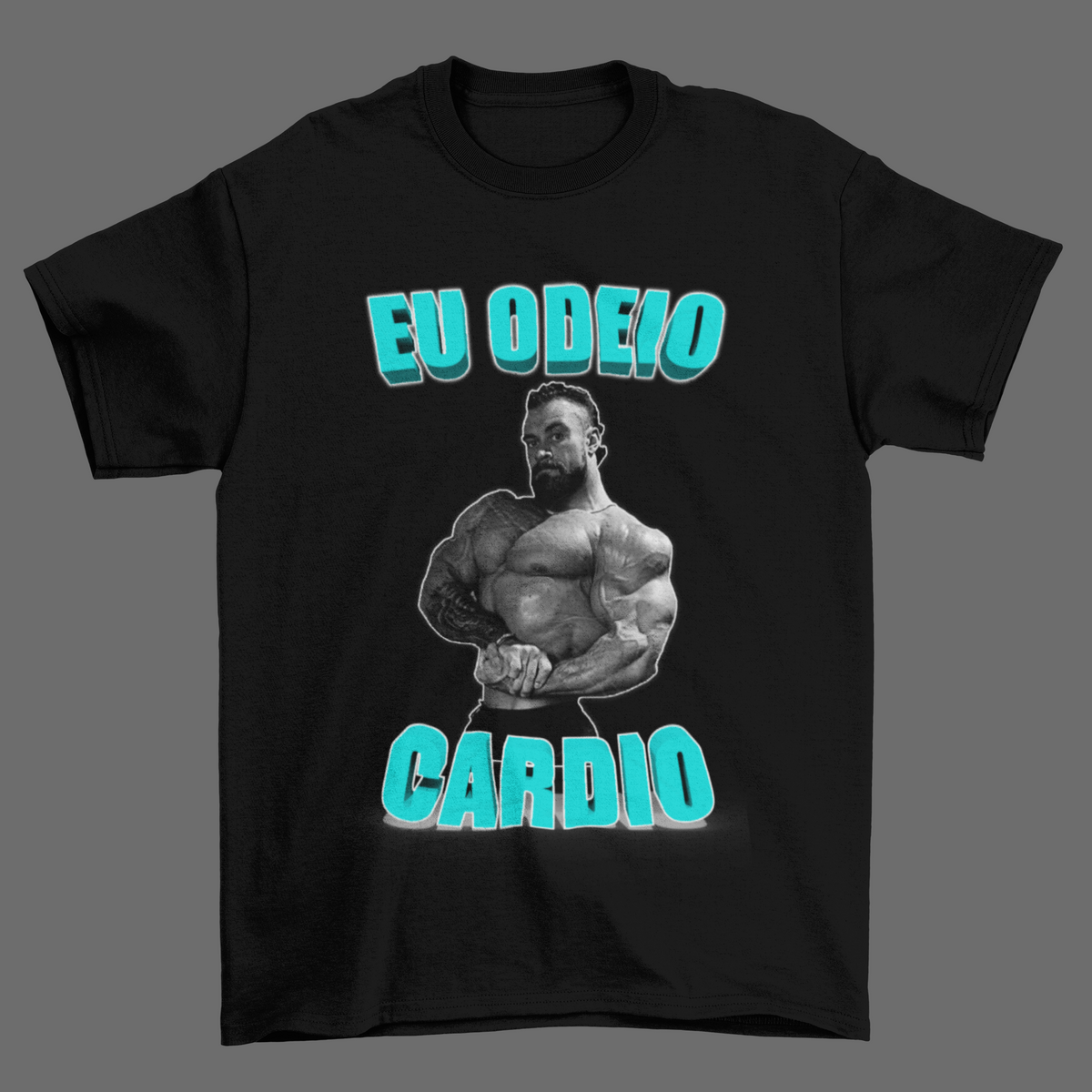 Nome do produto: Camiseta EU ODEIO CARDIO C-Bum