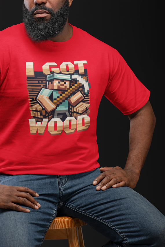 Camiseta - I Got Wood - Minecraft