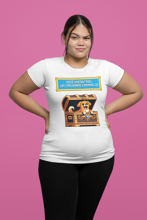 Camiseta Plus Size Unisex - Tesouro Cachorro Amarelo