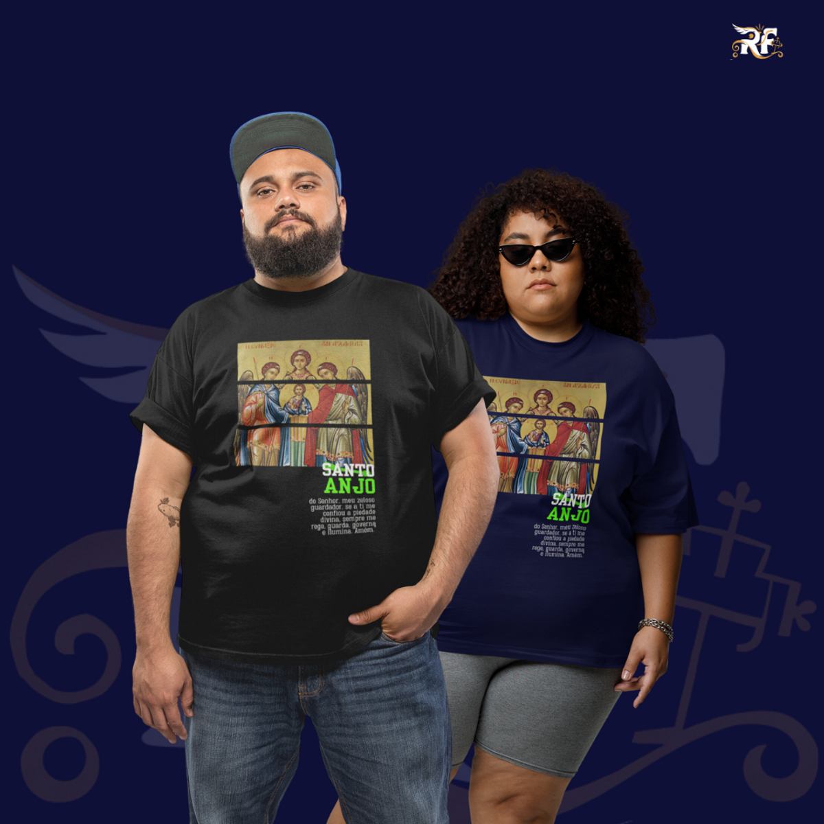 Nome do produto: CAMISETA - SANTO ANJO (UNISSEX S PLUZ)