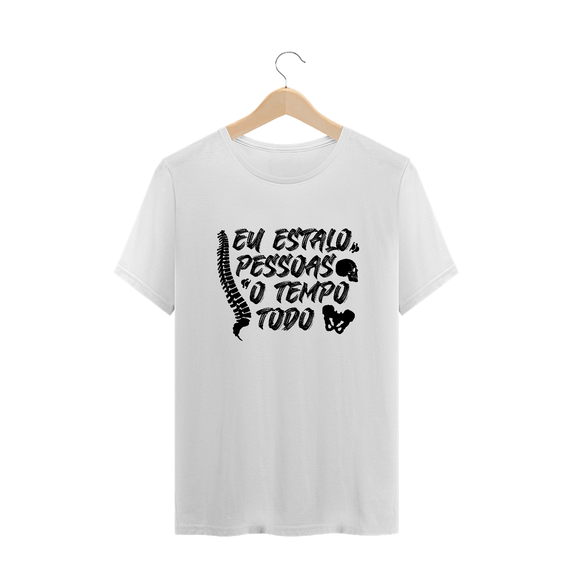 Camiseta Osteopatia - Estalo Pessoas (Estampa Preta)