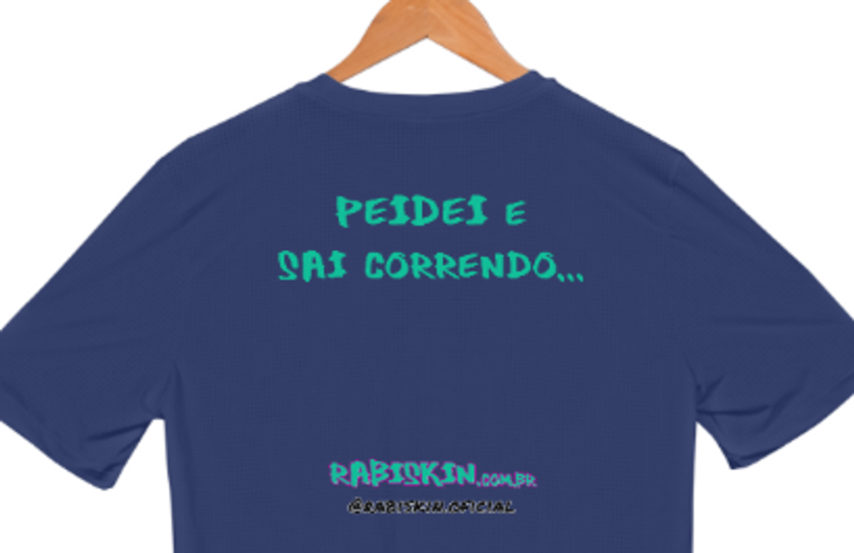 Nome do produto: Camiseta Esportiva Dry UV I Rabiskin PEIDEI I Frente e Costas