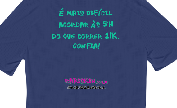 Camiseta Esportiva Dry UV I Rabiskin ACORDAR 5H I Frente e Costas