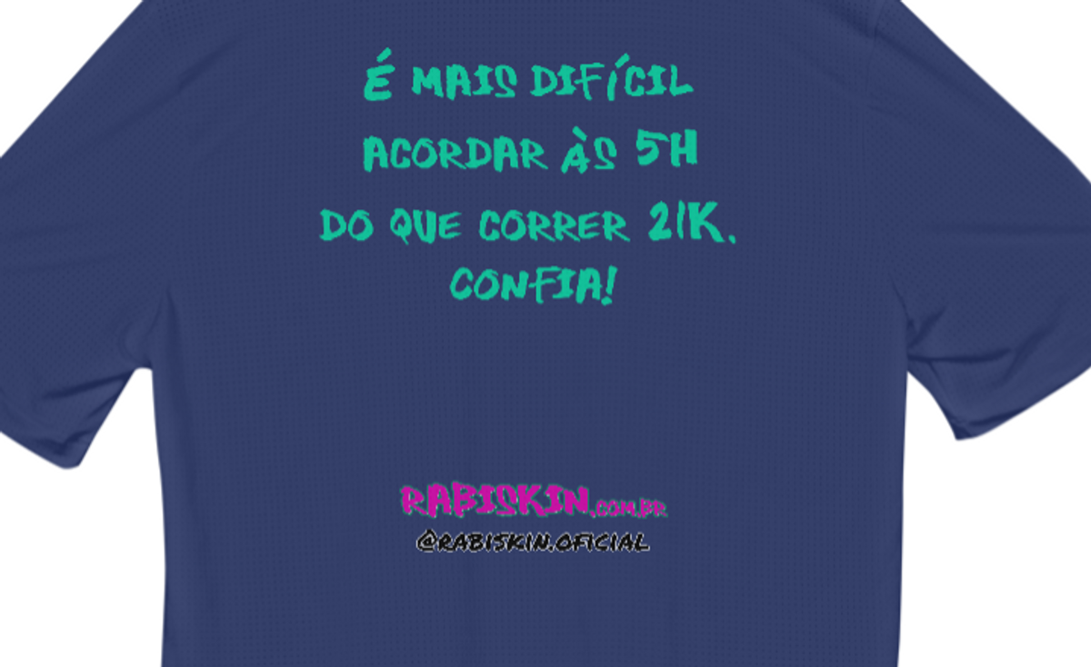 Nome do produto: Camiseta Esportiva Dry UV I Rabiskin ACORDAR 5H I Frente e Costas