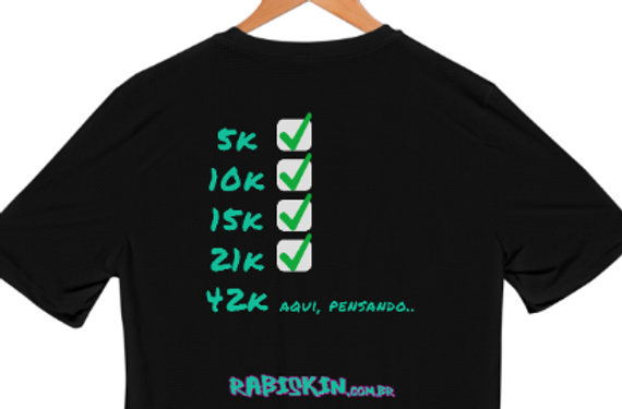 Camiseta Esportiva Dry UV I Rabiskin 42k I Frente e Costas