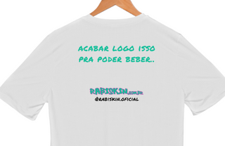 Camiseta Esportiva Dry UV I Rabiskin Acabar Logo I Frente e Costas