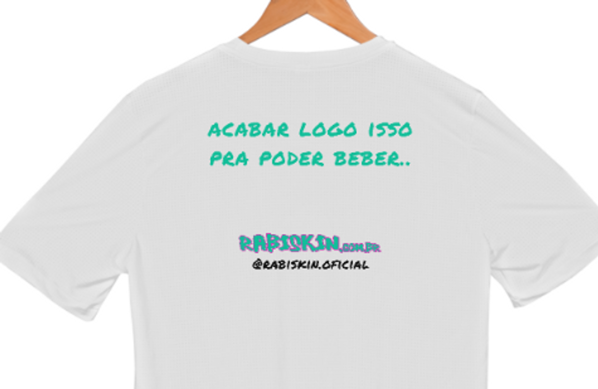 Nome do produto: Camiseta Esportiva Dry UV I Rabiskin Acabar Logo I Frente e Costas