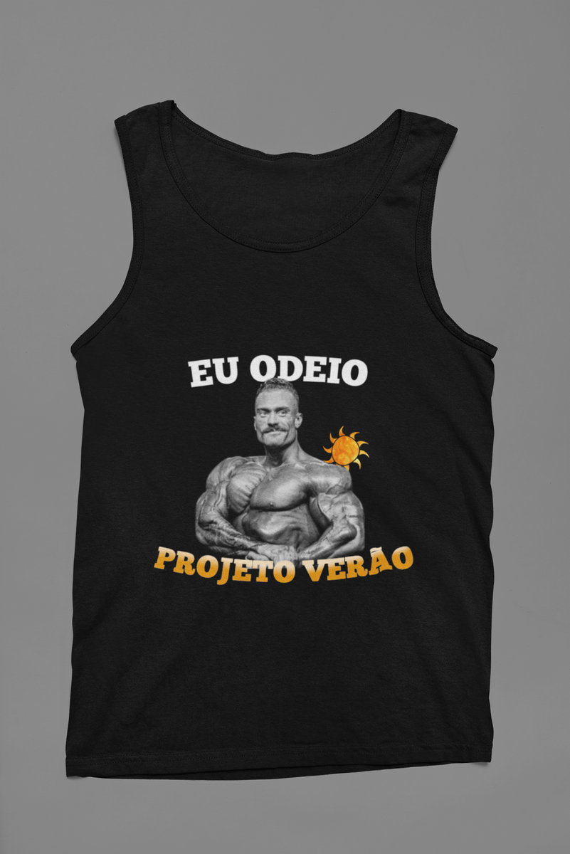 Nome do produto: Regata Eu Odeio Projeto Verão