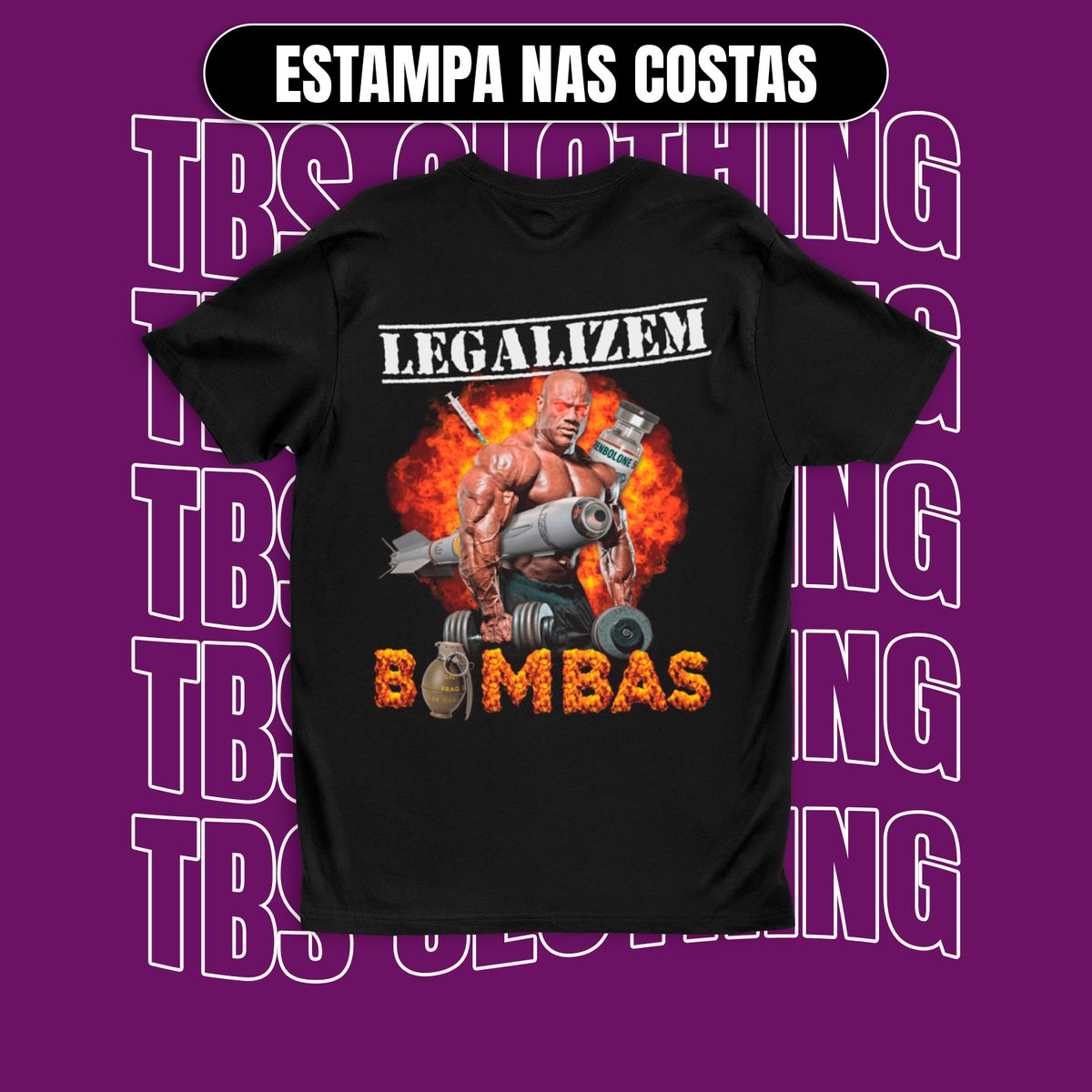 Nome do produto: (Estampa nas costas) Legalizem bombas