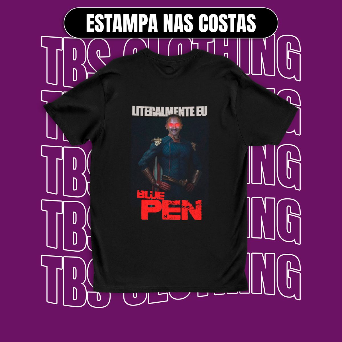 Nome do produto: (Estampa nas costas) Literalmente eu Blue Pen