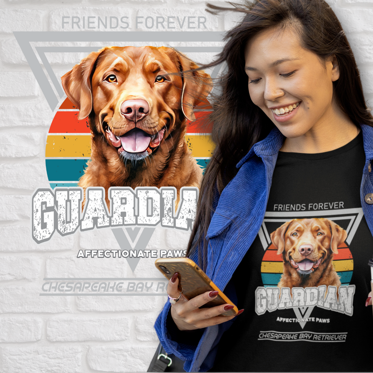 Nome do produto: Camiseta Guardião Chesapeake Bay Retriever