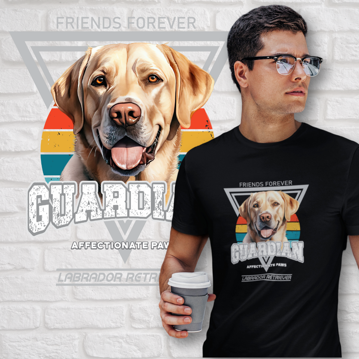 Nome do produto: Camiseta Guardião Labrador Retriever