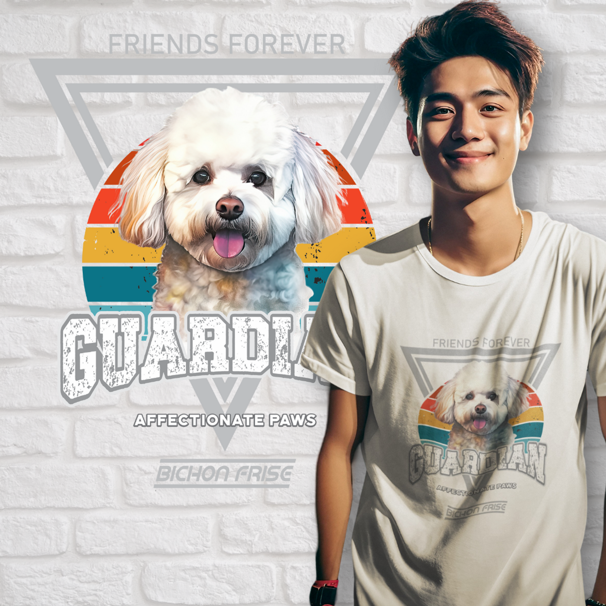 Nome do produto: Camiseta Guardião Bichon Frise