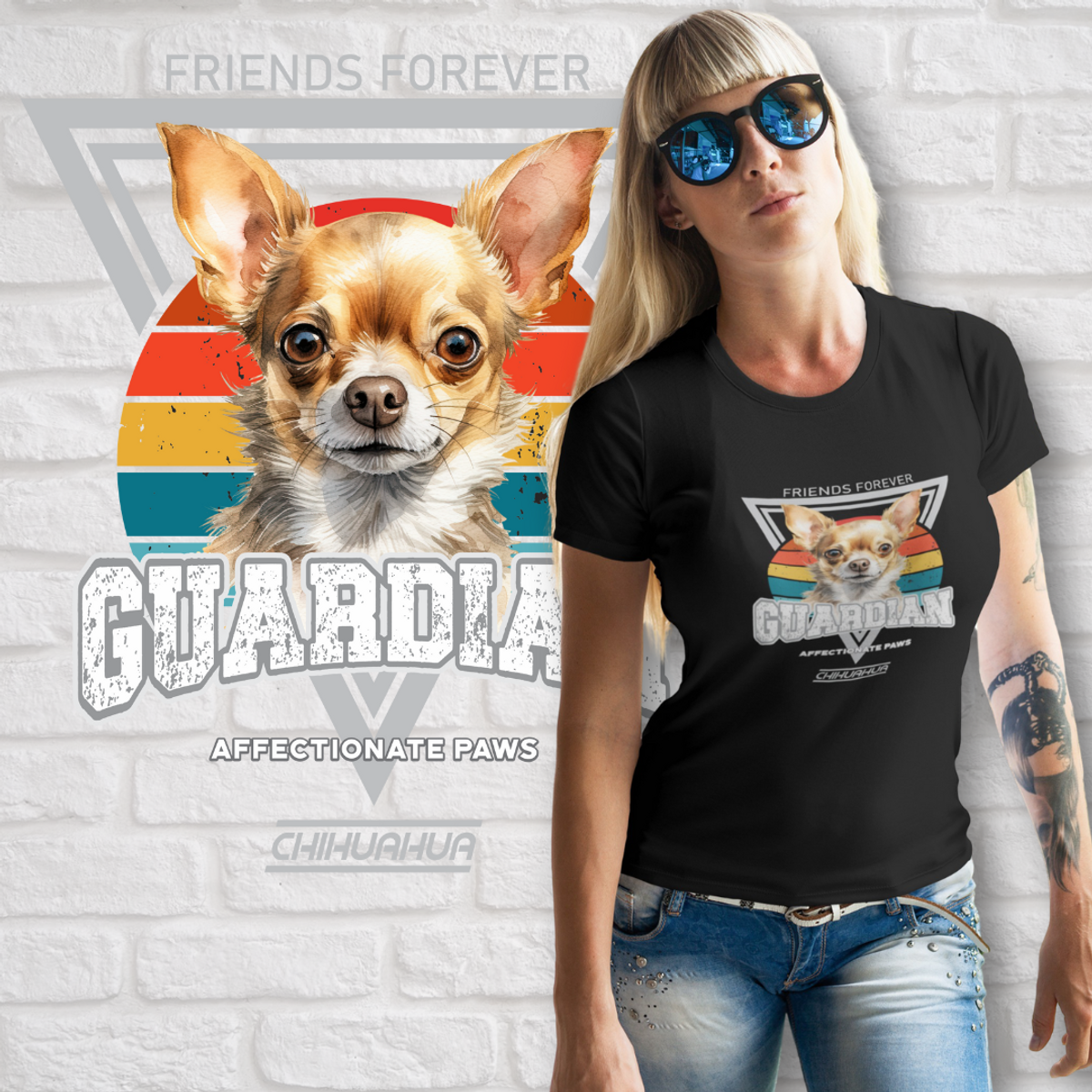 Nome do produto: Camiseta Guardião Chihuahua