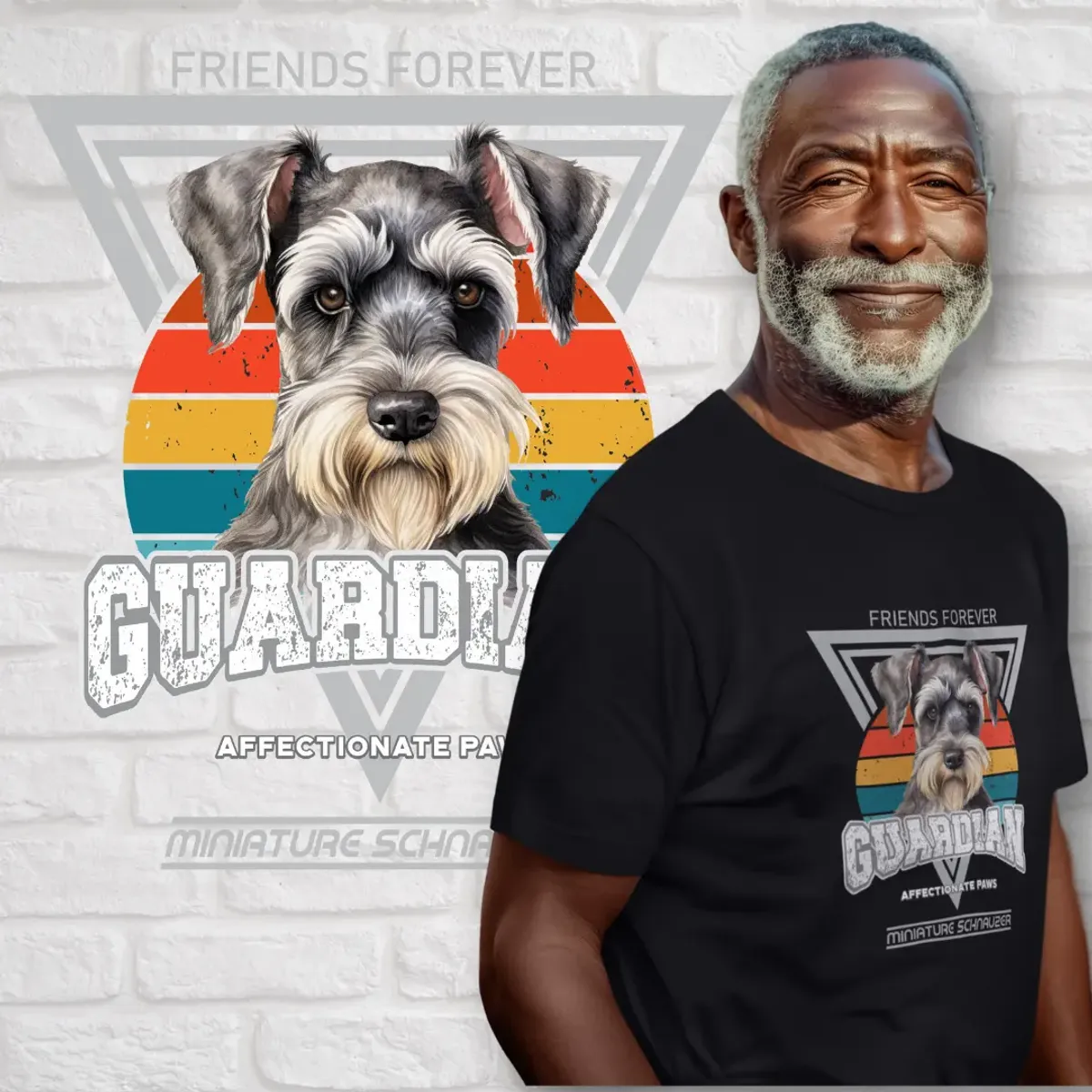 Nome do produto: Camiseta Guardião Miniature Schnauzer