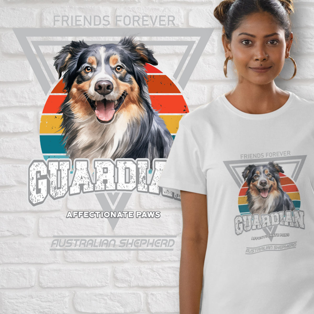 Nome do produto: Camiseta Guardião Australian Shepherd