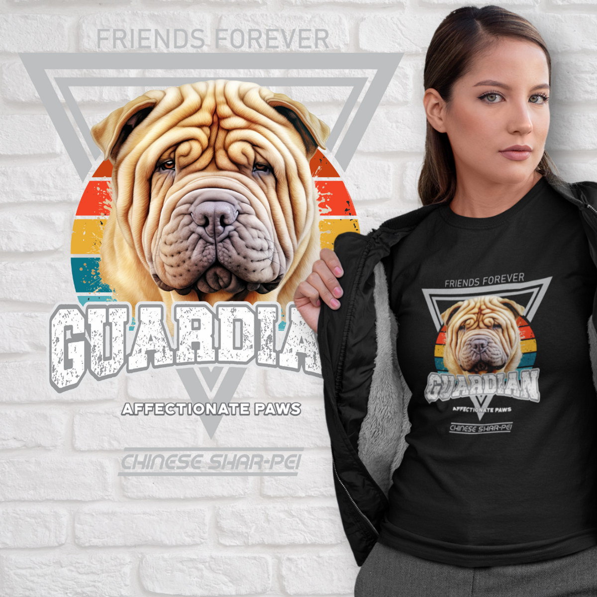 Nome do produto: Camiseta Guardião Chinese Shar-Pei