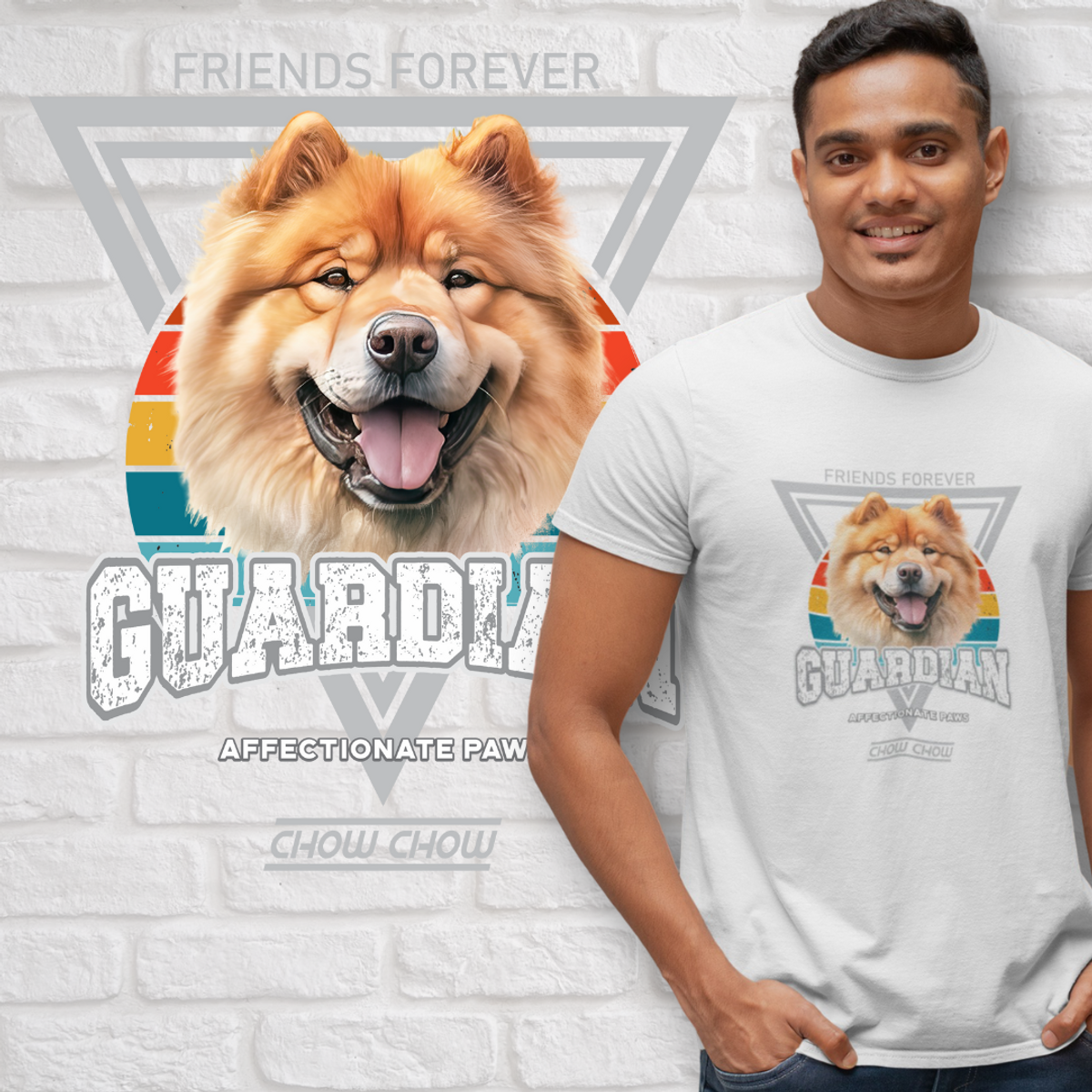 Nome do produto: Camiseta Guardião Chow Chow