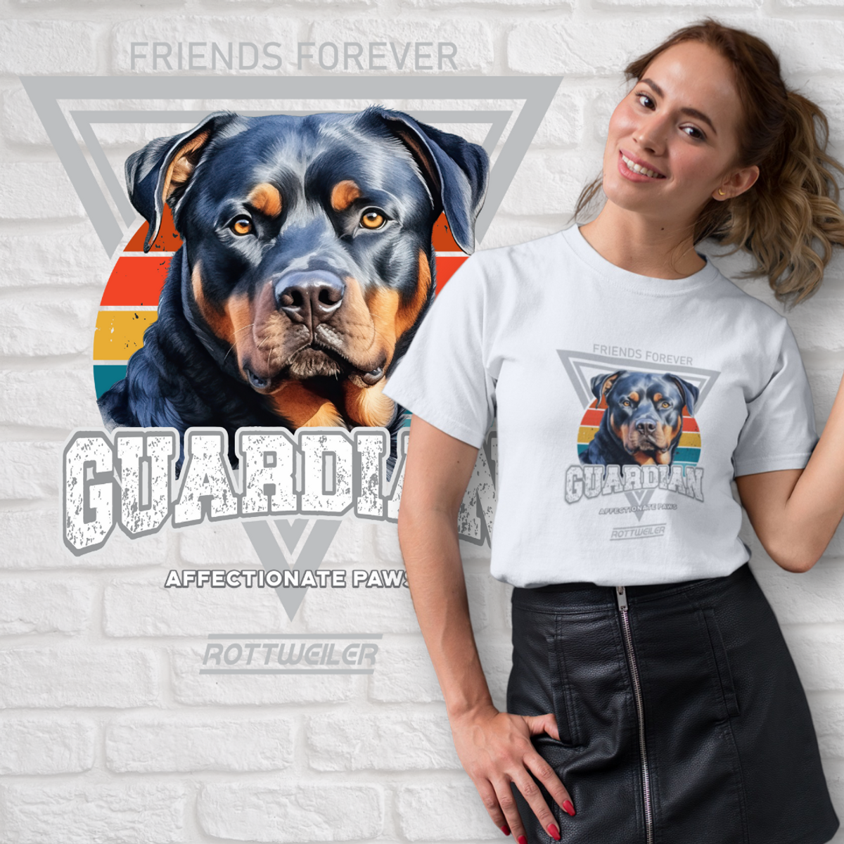 Nome do produto: Camiseta Guardião Rottweiler