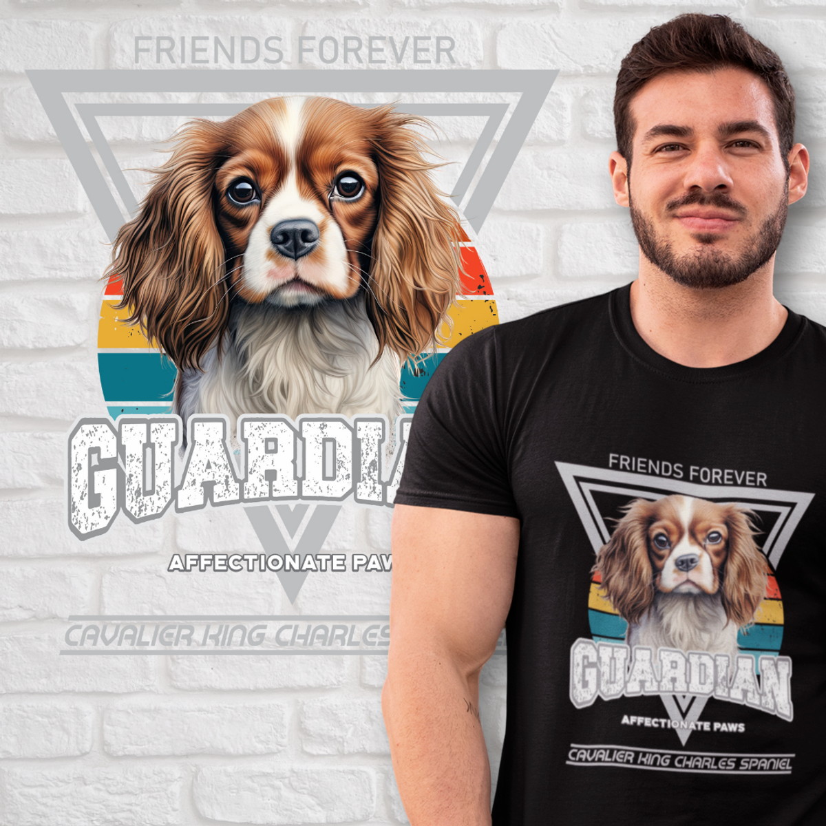 Nome do produto: Camiseta Guardião Cavalier King Charles Spaniel