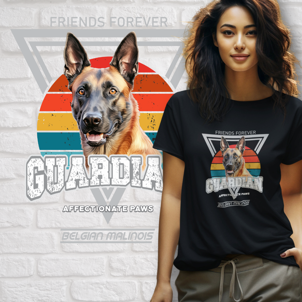 Nome do produto: Camiseta Guardião Belgian Malinois