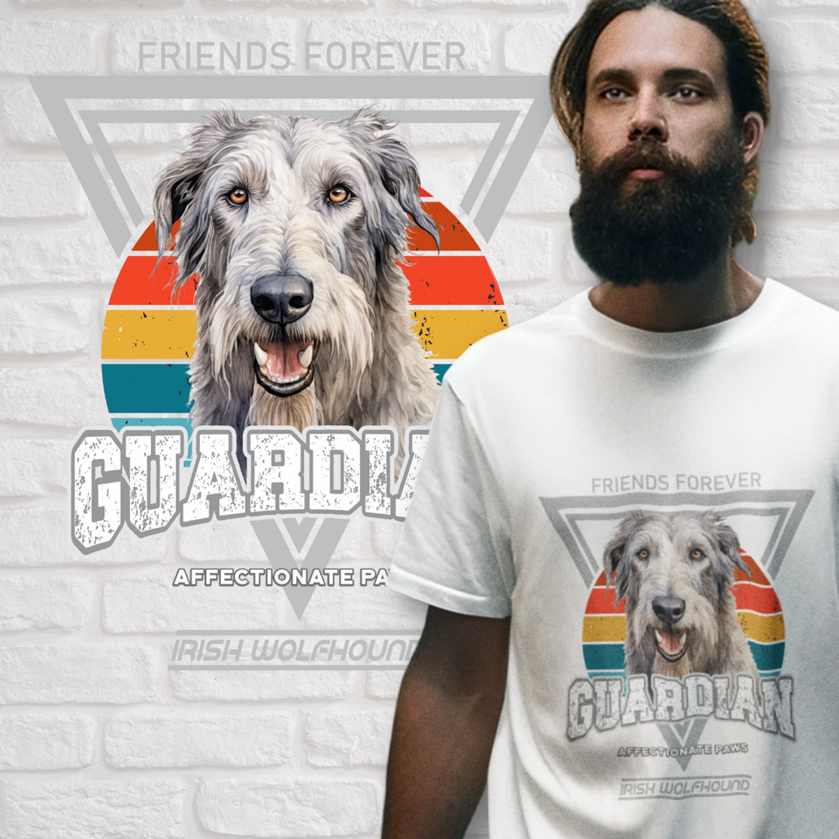 Nome do produto: Camiseta Guardião Irish Wolfhound