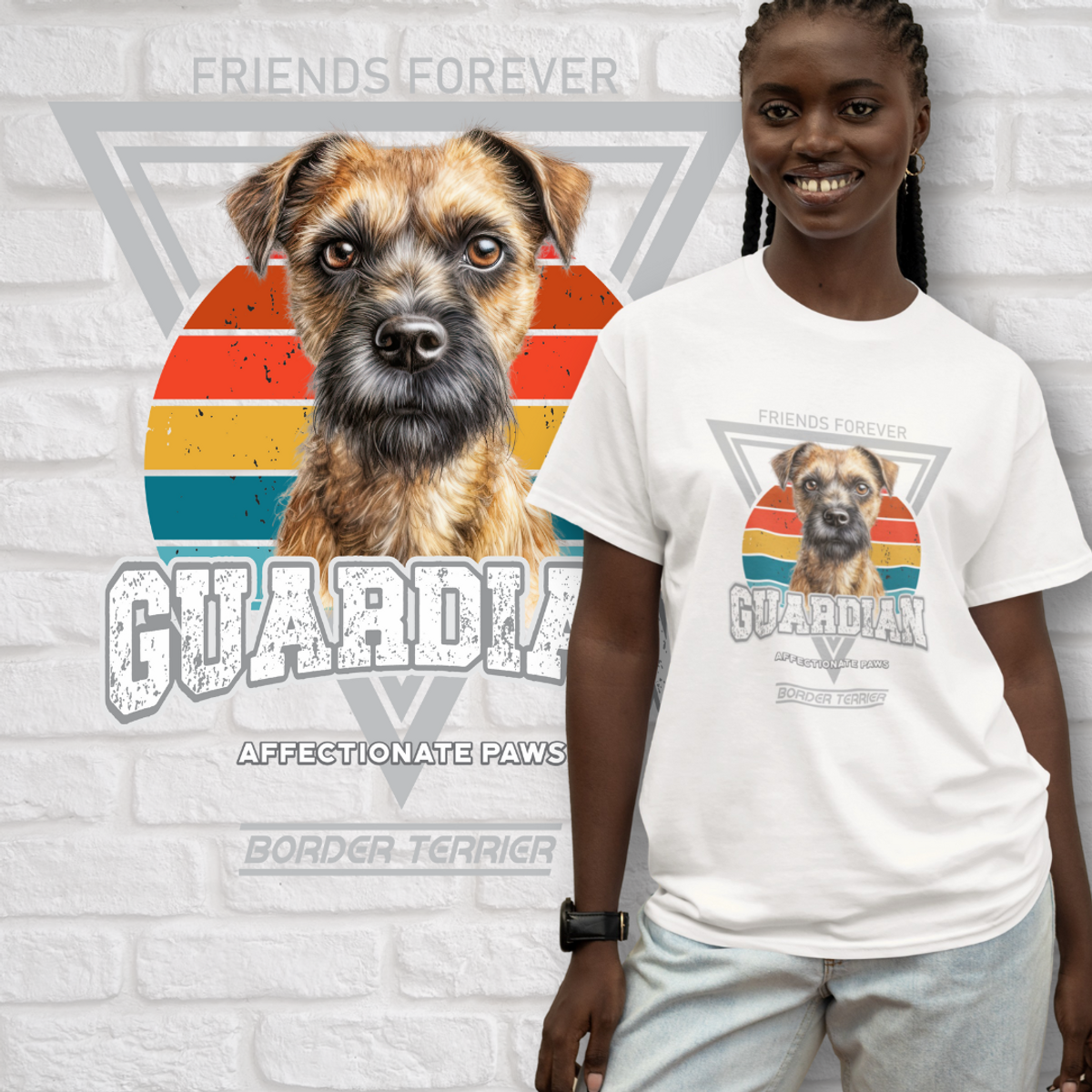 Nome do produto: Camiseta Guardião Border Terrier