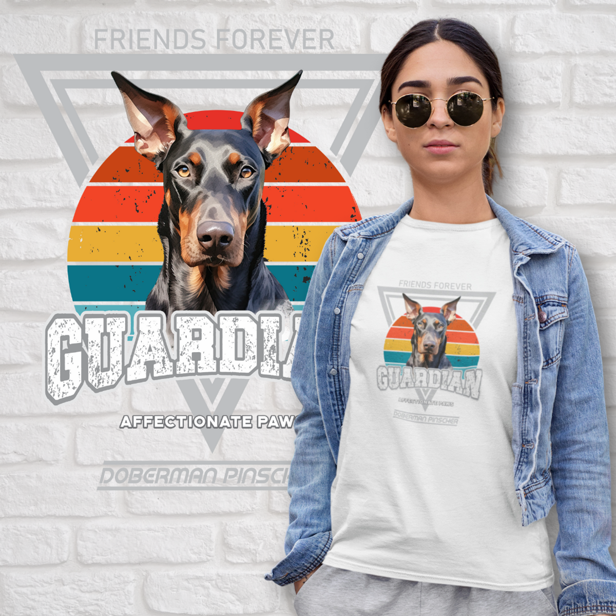 Nome do produto: Camiseta Guardião Doberman Pinscher