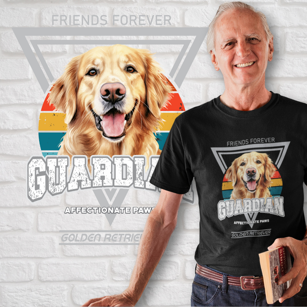 Nome do produto: Camiseta Guardião Golden Retriever