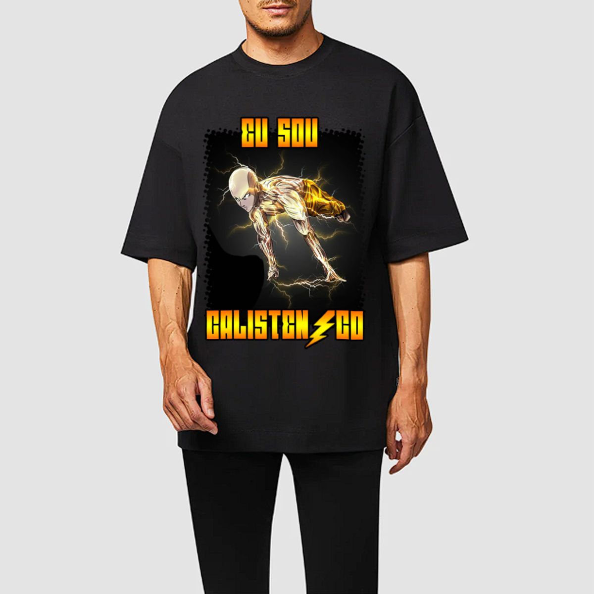 Nome do produto: Camiseta RestPause Saitama - Eu sou Calistenico 