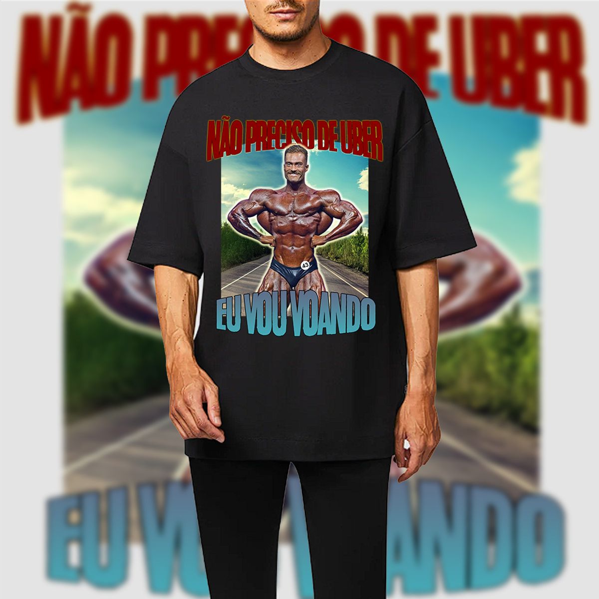 Nome do produto: Camiseta RestPause - Eu não preciso de uber, eu vou voando