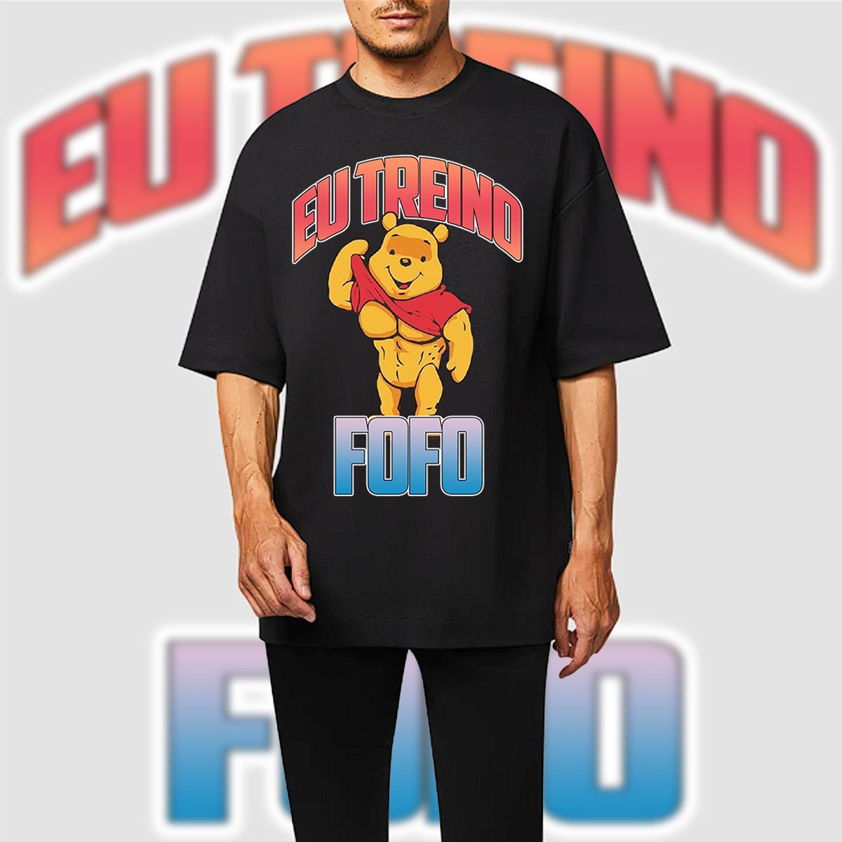 Nome do produto: Camiseta - Eu treino fofo