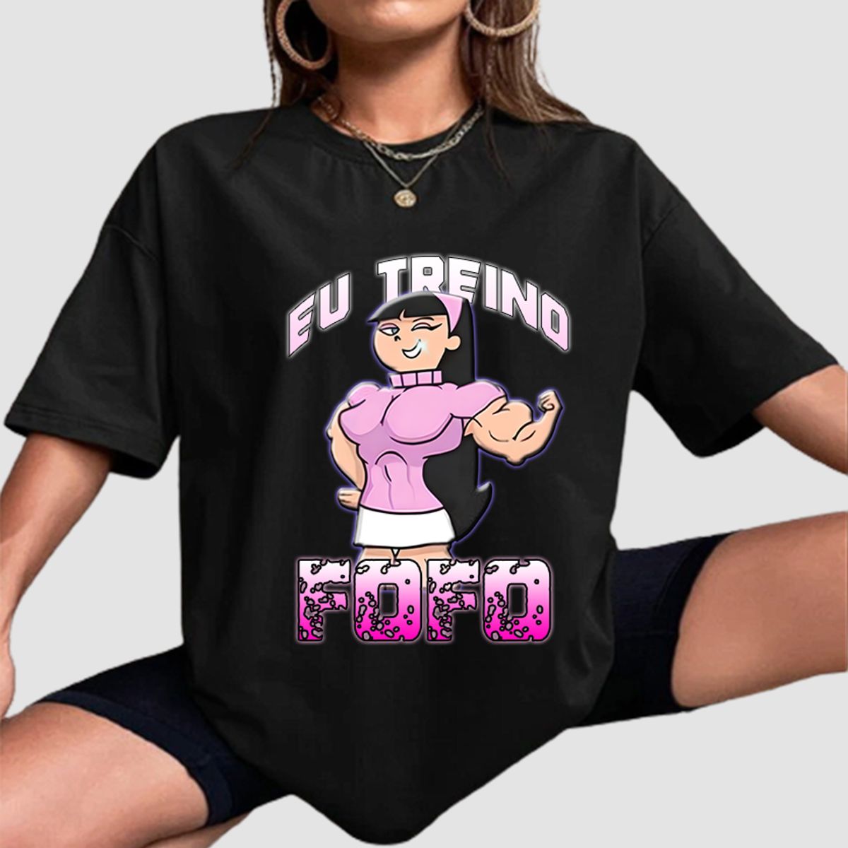 Nome do produto: Camiseta RestPause Fem - Eu treino fofo