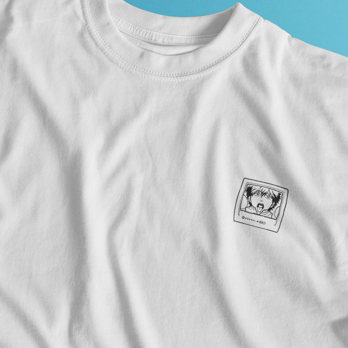 Nome do produto: Camiseta Minimalista Branca - Denji TV