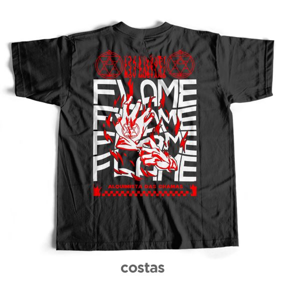 Camiseta Preta - Flame (Costas)