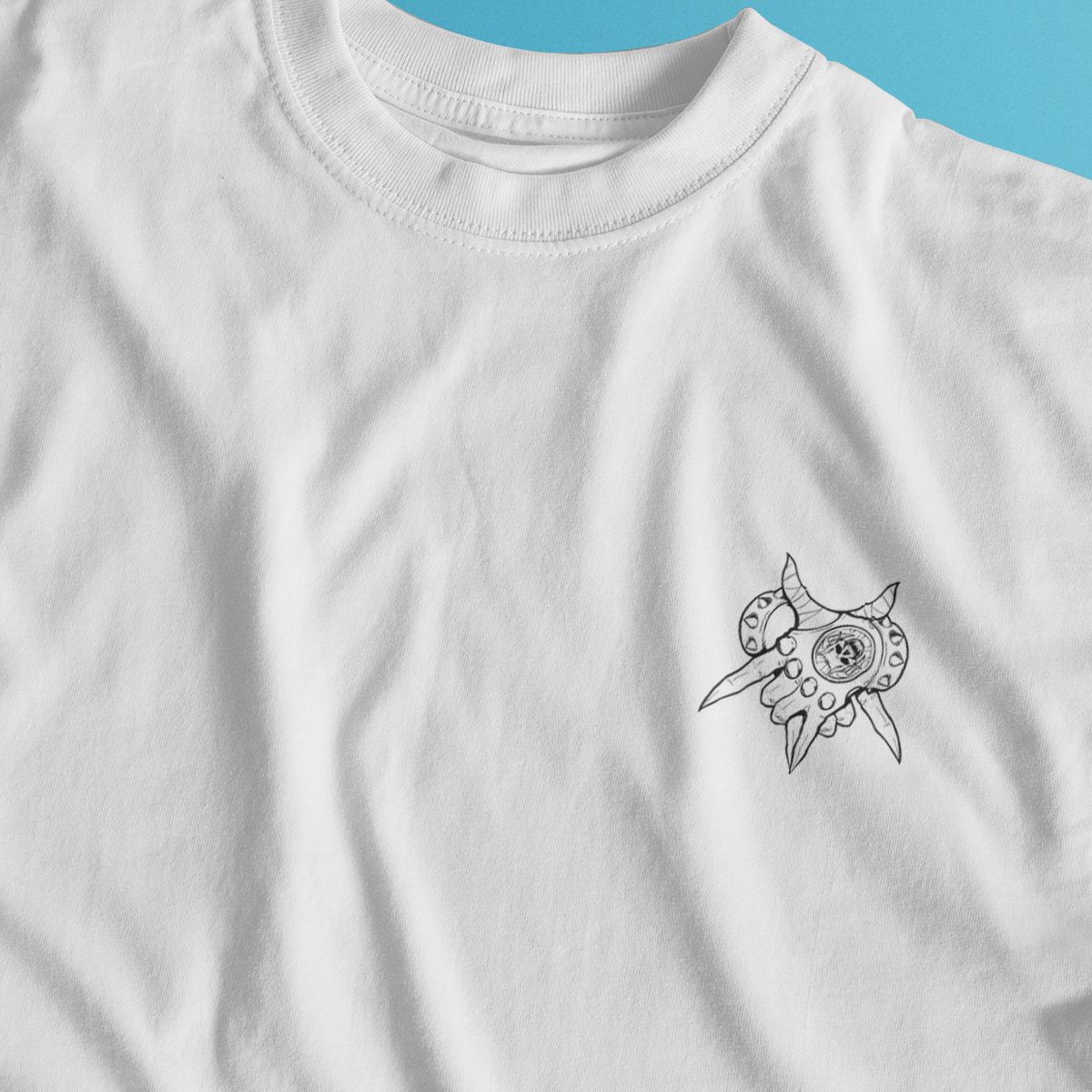 Nome do produto: Camiseta Minimalista Branca - Killer Hand