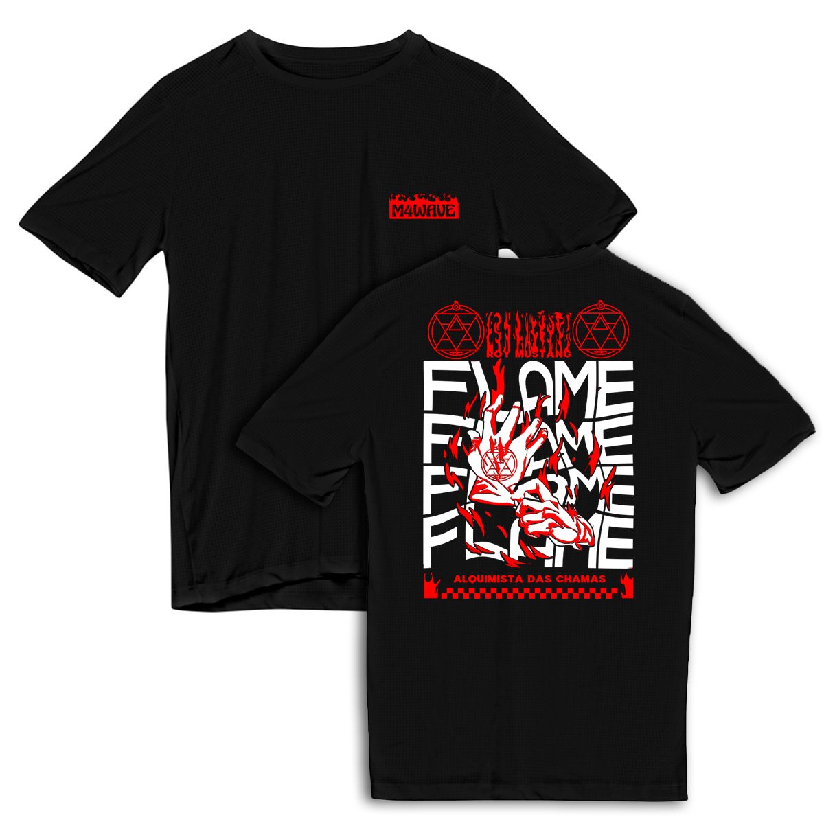 Nome do produto: Camiseta Dry Fit Preta - Flame