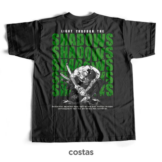 Camiseta Preta - Light Through the Shadows (Costas)