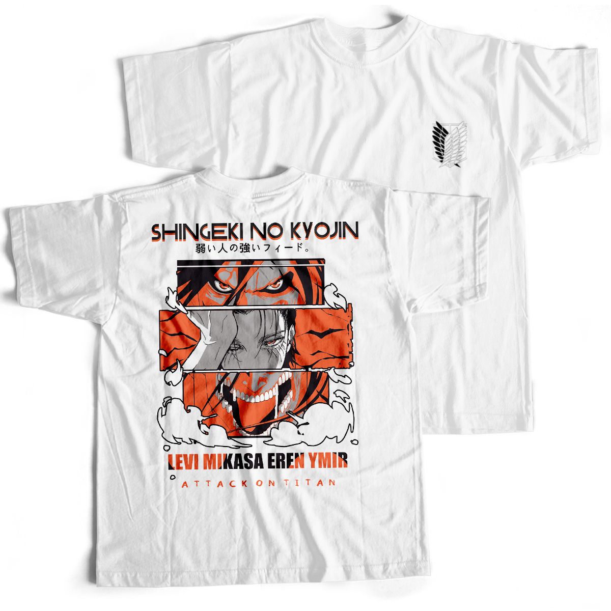 Nome do produto: Camiseta Branca - Shingeki