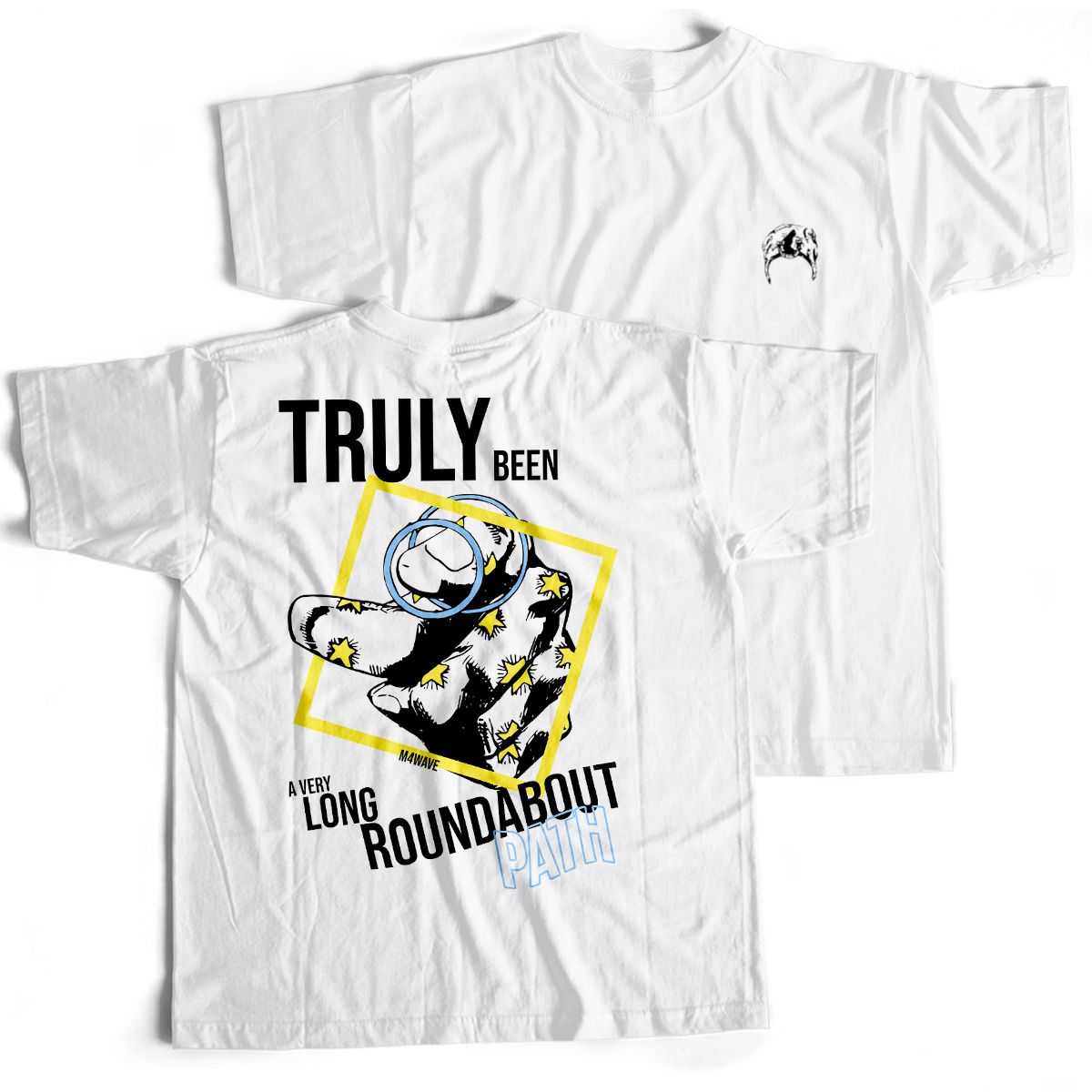 Nome do produto: Camiseta Branca - Roundabout Path (Frente/Costas)