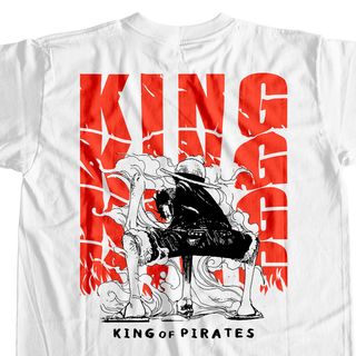 Nome do produtoCamiseta Branca - King of Pirates (Frente/Costas)