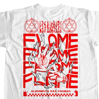 Nome do produtoCamiseta Branca - Flame (Frente/Costas)