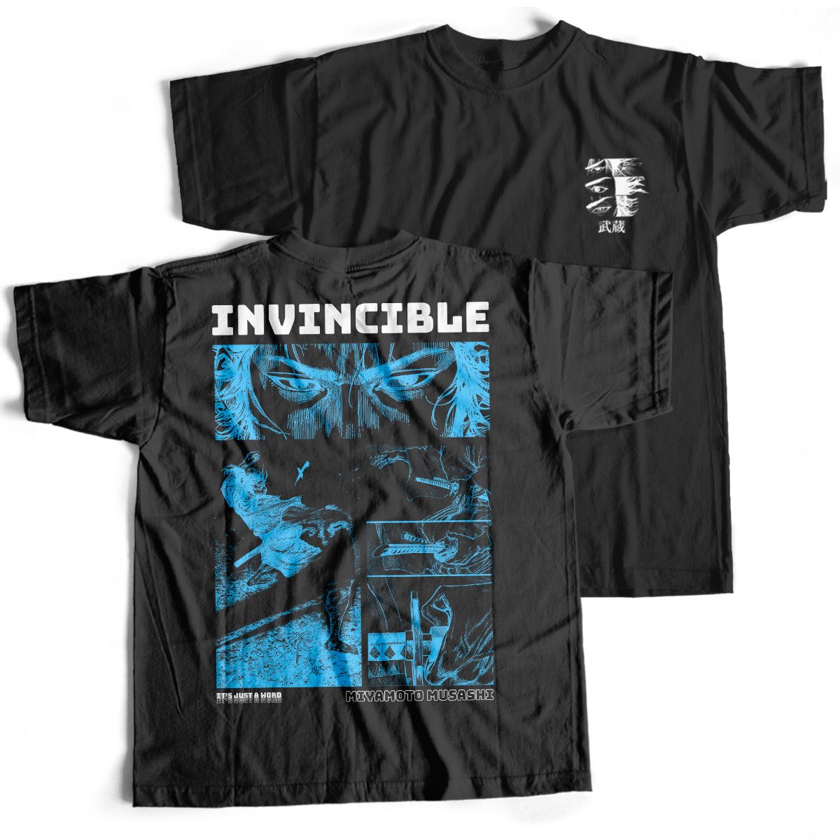 Nome do produto: Camiseta Preta - Invincible (Frente/Costas)